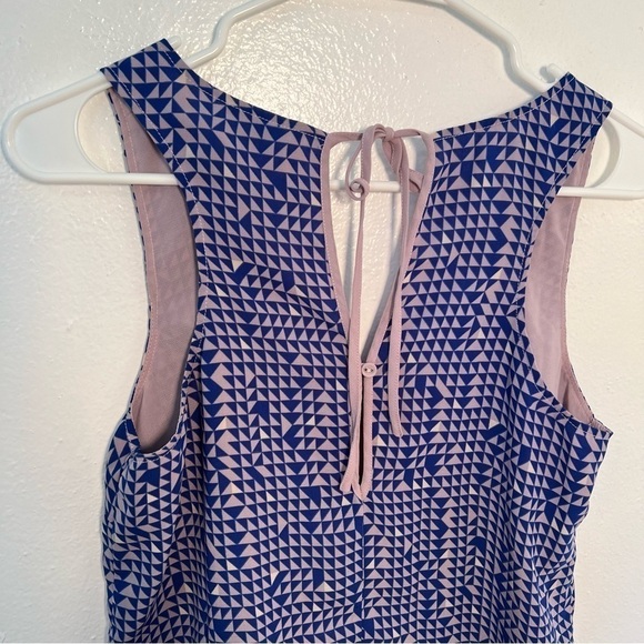 Gap Sleeveless Blouse Blue Purple Geometric - Picture 8 of 10